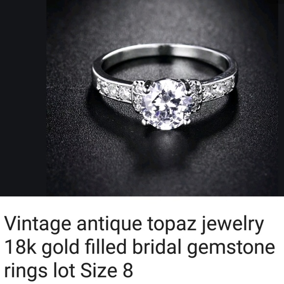 18k GF GORGEOUS And SPARKLY! Engagement Promise ring - Picture 3 of 3